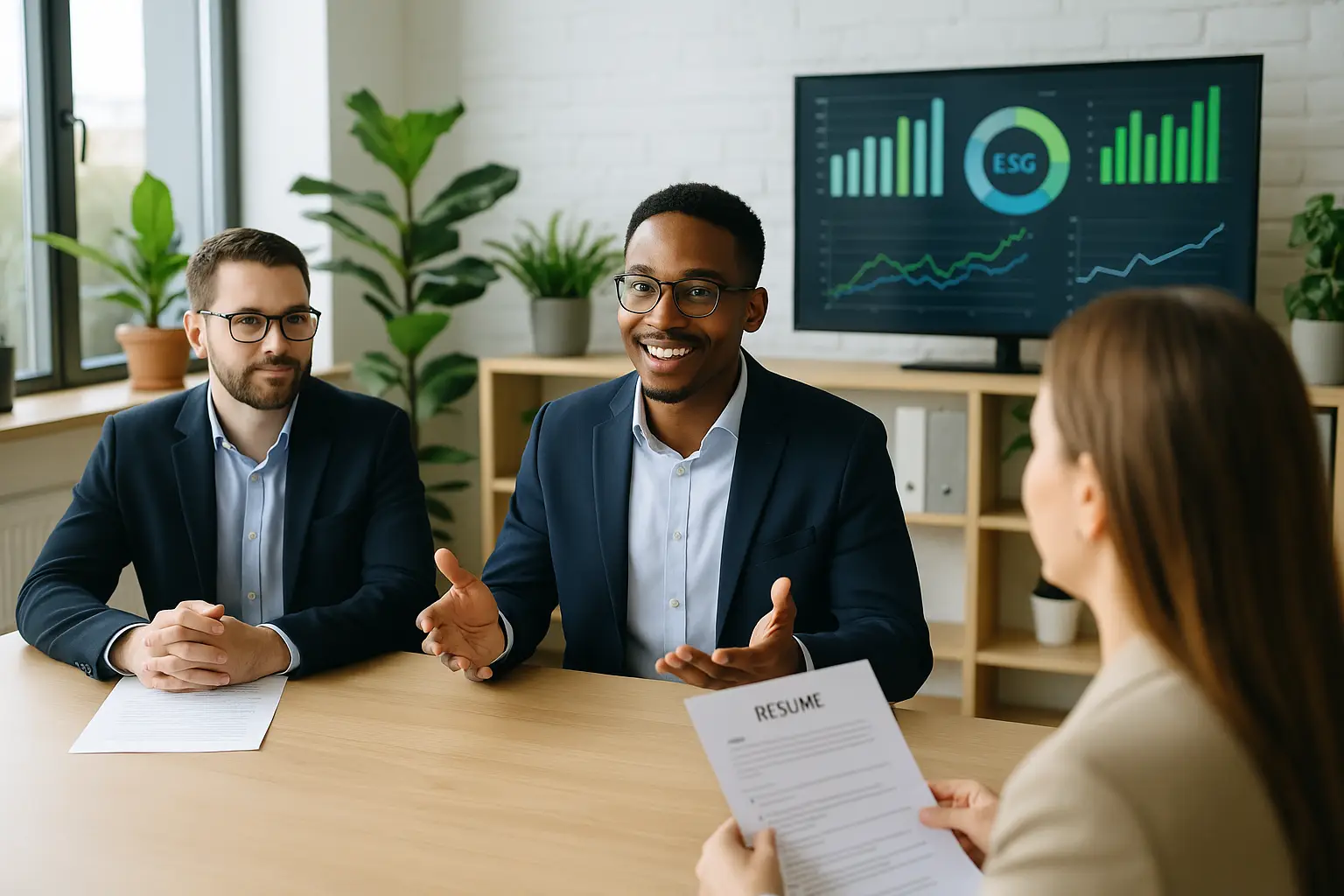 ESG recruiters interviewing a candidate