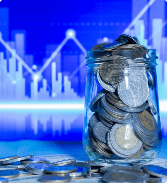 sustainable finance coins stacking