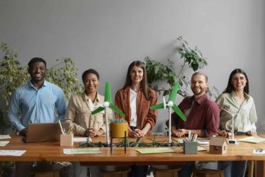 tech-people-trying-achieve-ambitious-sustainability-goals people committed to sustainability