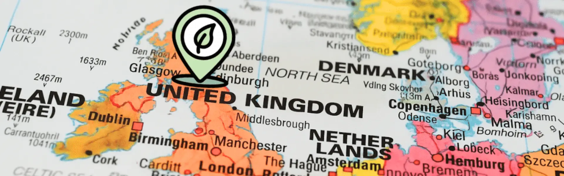 Map showing ESG jobs in the UK